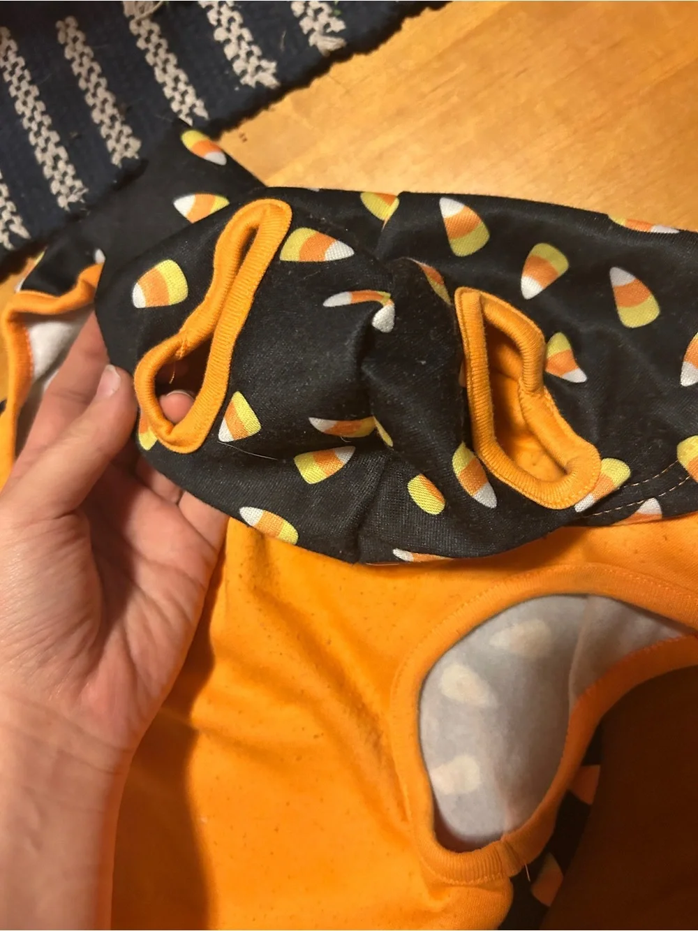 Black Candy Corn Halloween Pet Hoodie